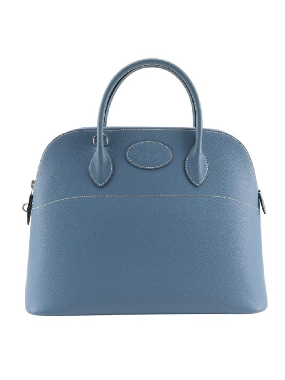 Hermes Bolide 35 2-Way Shoulder Veau Epsom Blue Jean Silver Handbag